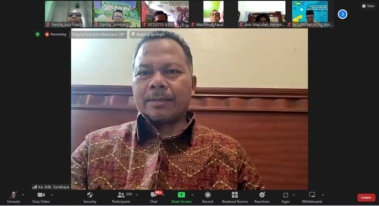 Buka Pelatihan Pola Blended, Kepala BDK Surabaya Sampaikan Agar Peserta  Manfaatkan Teknologi Informasi